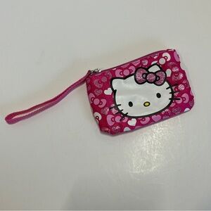 2013 Hello Kitty Pink Mini Clutch Purse Change Bag Sanrio Wristlet Wrist
